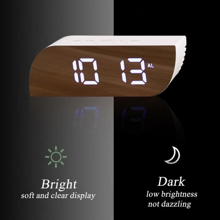 Horloge - Pendule,Horloge Murale Numérique 3D LED,luminosité Nocturne Réglable,horloge De Table