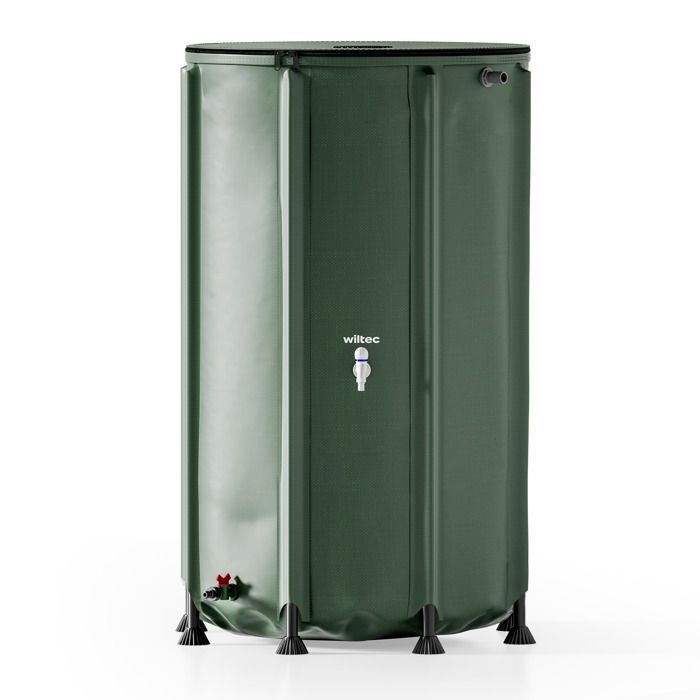 Récupérateur Eau Pluie Pliable 250L - Citerne Souple Avec Robinet, Idéal Jardin