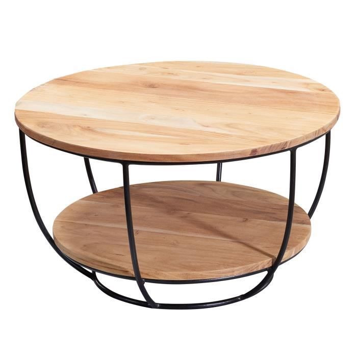 wohnling table basse 60 cm table de salon table basse en bois massif salon