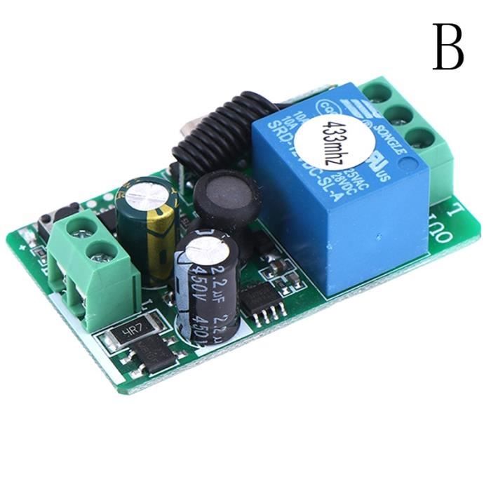 Rf Module Relais 433mhz -Relais sans fil RF 1 canal 220V 315-433MHZ,récepteur de ...