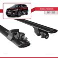Compatible avec Renault Koleos 2017-2023 HOOK Barres de Toit Railing Porte-Bagages de voiture Avec verrouillable Alu NOIR-1