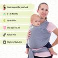 Echarpe de transport par Keababies – All-in-1 extensible bébé Wraps – Écharpe porte-bébé – Porte-Bébé – Babys Wrap – mains libres-1