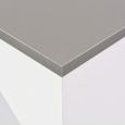 Table de bar Table de salle à manger avec tablette amovible Blanc 138 x 40 x 120 cm-1