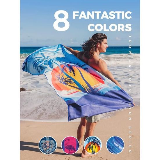 Serviette De Plage Pour Transat En Microfibre, Avec Coins élastiqués