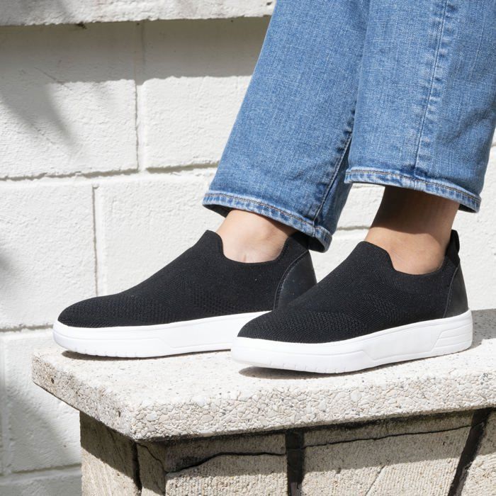 Isotoner Baskets slip on, semelle plateforme, confortables, souple