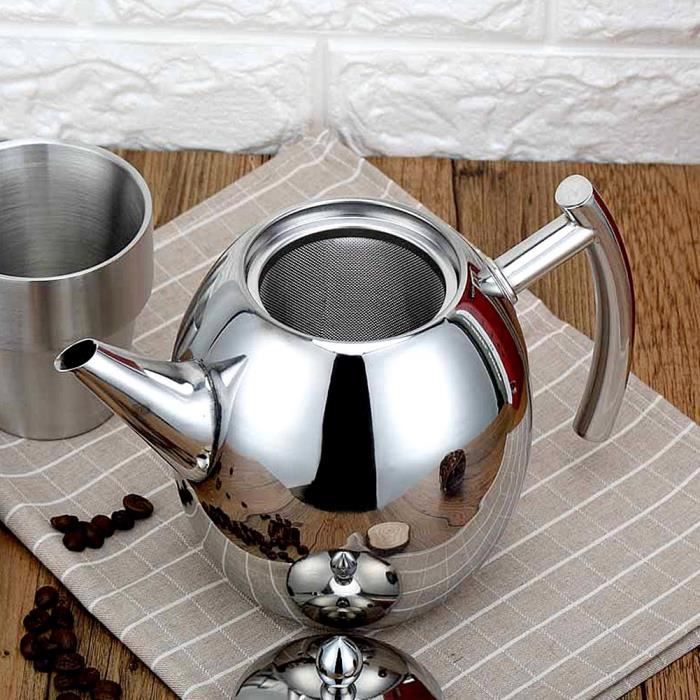 BOUILLOIRE ELECTRIQUE,1L silver--Théière épaissie avec filtre, théière
