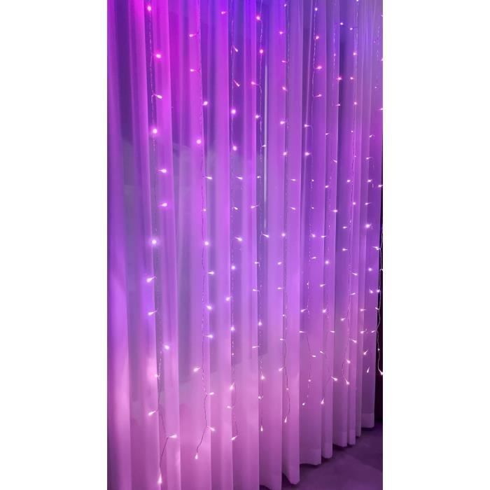 Guirlande Lumineuse Fenêtre Noël - 120 LED, 3,5 M, Formes étoile/renne/sapin - Télécommande, 8 Modes, Timer - USB/batterie