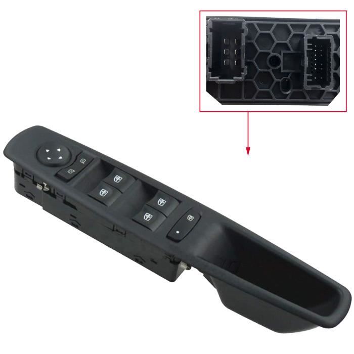 Interrupteur Lève-vitre Gauche 809610006R Interrupteur Lève-Vitre Conducteur - Compatible Renault Megane 3, Laguna 3, Fluence (Côté Gauche, 13 Broches) Bouton Commande Vitre Conducteur - Foto 3