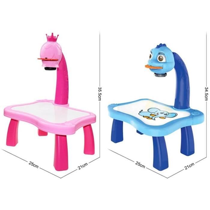 Projecteur De Dessin Pour Enfants, Table Peinture Par Projection Pour Enfants Trace Et Dessine Avec Lumiere Et Musique Projecteur De Table De Dessin De Peinture Jouet Pour Tout Petits Pour
