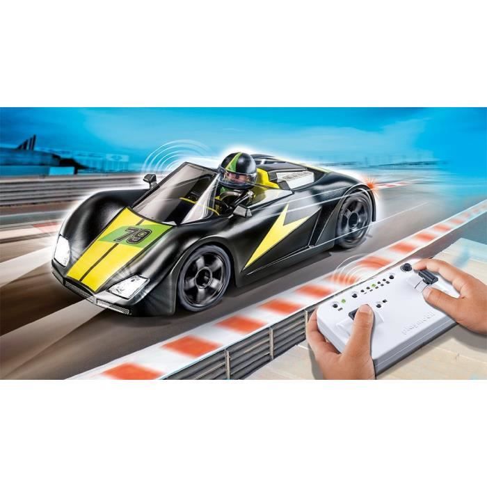 Voiture de Course Radiocommand e PLAYMOBIL 9089 Action Noir