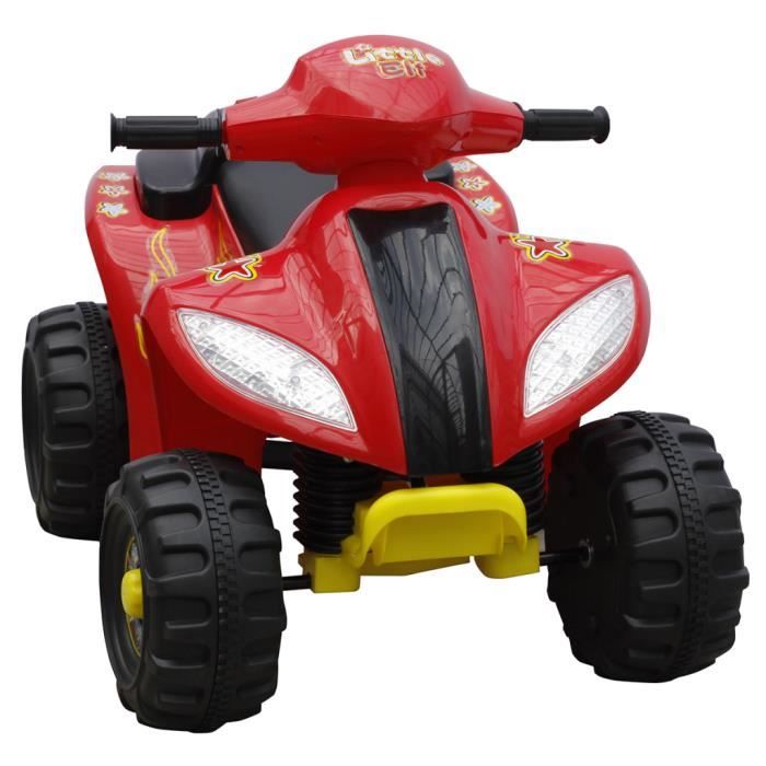 Mini Quad électrique jouet pour enfants d'ge 3-6 ans Noir et rouge avec  Freinage automatique - Cdiscount Auto
