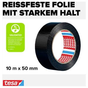 Ruban adhésif - Tesa - Toilé Super résistant - 2,75m x 38mm - Rouge - Multi- usages - Bricolage