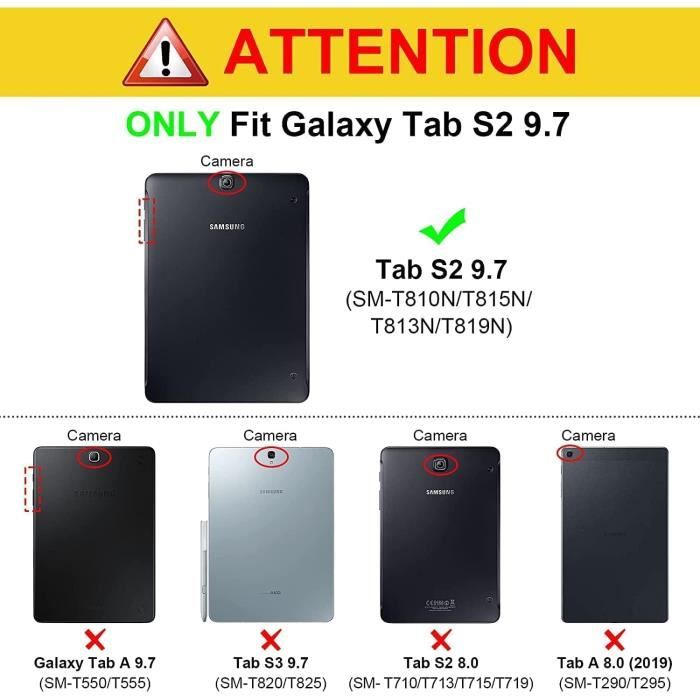 Coque Tablette Pour Samsung Galaxy Tab S2 (9.7 Pouces) En Noir Protection  Cadorabo à Prix Carrefour