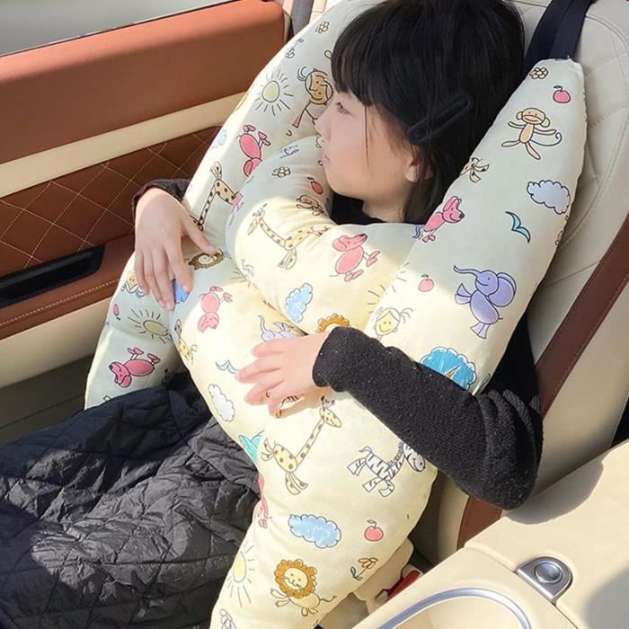 H HOMEWINS Oreiller De Voyage Enfant, Coussin De Cou Formé En U Coussin De Voyage Ultra-Doux, Confortable Soutien Pour La Tête Et Le Cou, Oreiller De Cou Pour Voiture Avion (Koala