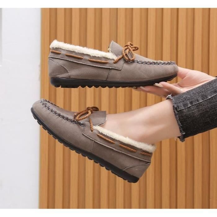 DH™ Chaussures d'hiver pour femmes, mocassins doux et décontractés