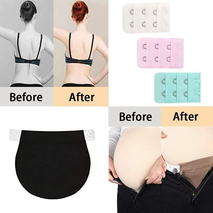 3pcs Extension Pantalon de Maternité Réglable Élastique Extension