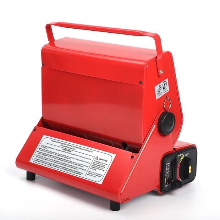 Chauffage Au Gaz Butane Portable WBTY - Pour Intérieur/extérieur, Camping, Pêche, Puissance 1.3 KW, Dimensions 25x25x20 Cm