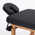 Table de massage fixe en bois professionnel 225 cm Comfort, Couleur: Noir-3