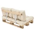 1x Coussin de siège pour canapé d'euro palette crème coussins de palettes In-Outdoor rembourrage meuble-3