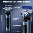 SEJOY Rasoir Électrique Hommes 3D Flottante Rechargeable 5 En 1 Tondeuse Barbe & Nez, Brosse de Nettoyage de Visage, IPX7 Étanche-3