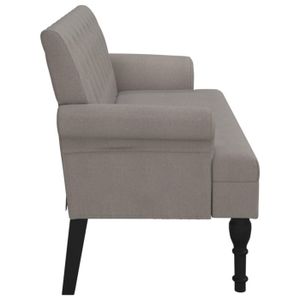 Récamière Baroque Rokoko – Banquette Capitonnée Noire – Bois Et Tissu Argent