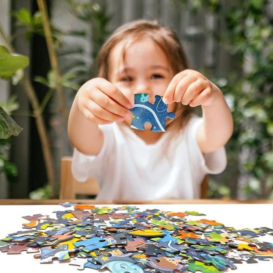 Puzzle Enfant, 128 Pièces Puzzle Animaux Enfant, Jouet Puzzles
