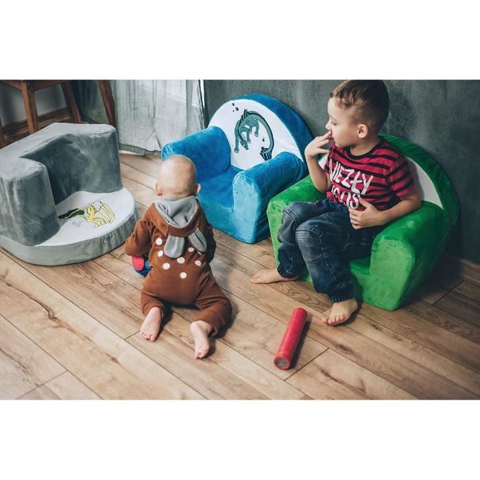 MuseHouse Fauteuil Enfant Universe – Mini Canapé Doux Velours Pour Bébé 0-4 Ans, Ultra Confort Et Facile à Nettoyer