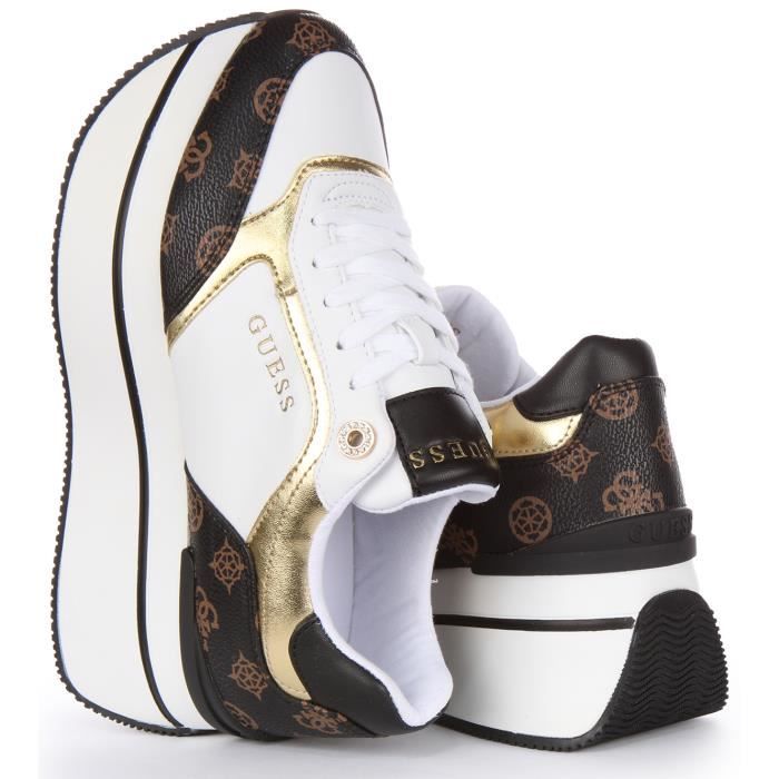 Basket guess blanche et or cheap