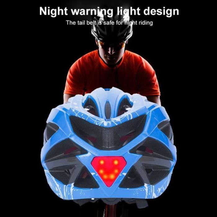 Casque Vélo Favoto Avec Lumière Arrière – Réglable 57-61cm, Visière Amovible, Lunettes Magnétiques, 315g