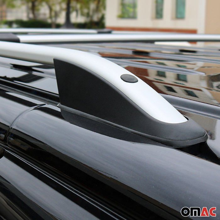 Barres De Toit AMOS Pour Fiat Qubo MPV 2008+ - Longues Ouvertes Noir - Neuf Pologne - Charge 75kg