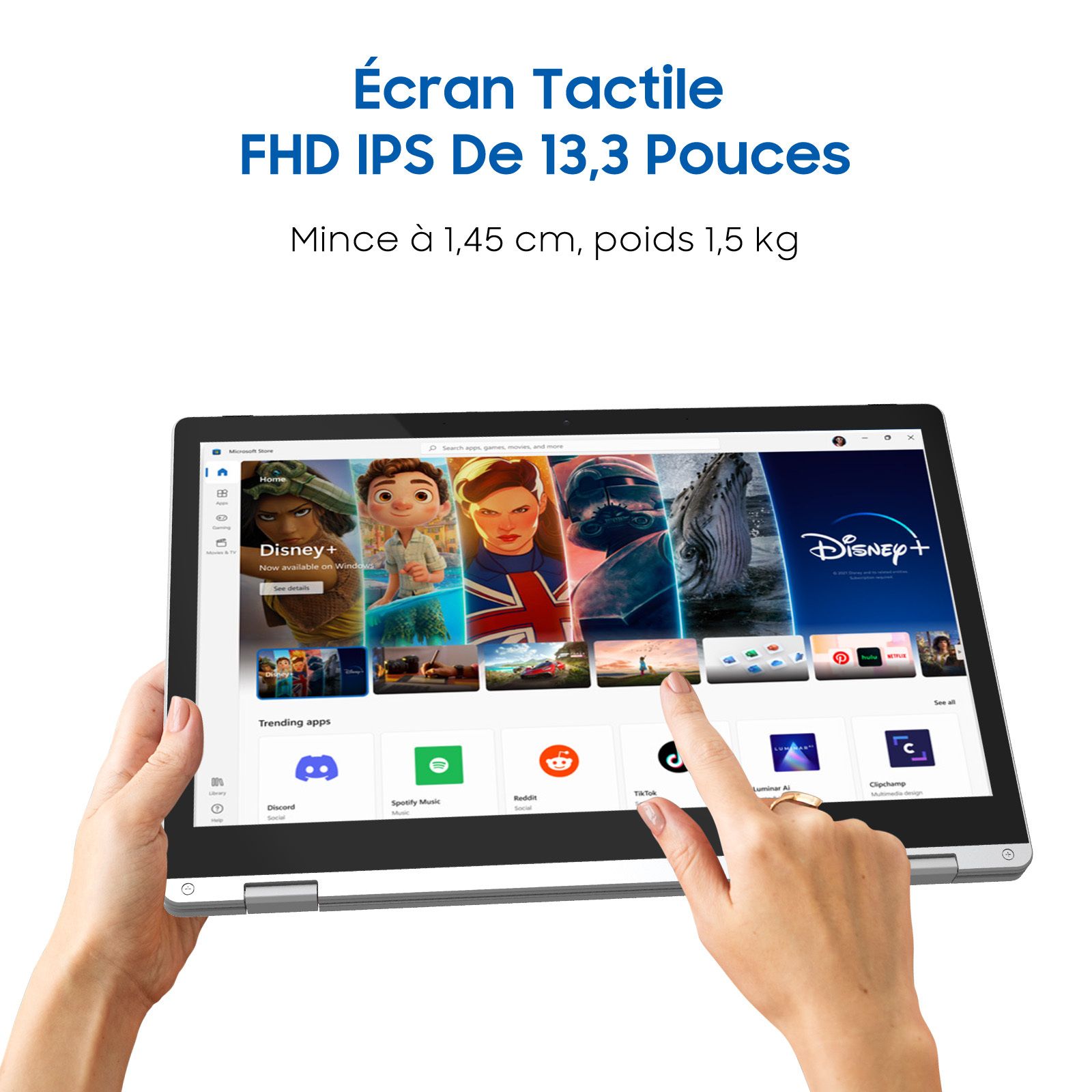 PC Portable Convertible - VokBook - 13 Écran Tactile FHD IPS - Intel  Apollo Lake N3350 - 4 Go RAM - Clavier AZERTY - Argent - Cdiscount  Informatique