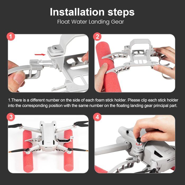 Train D'atterrissage Pliable Pour DJI Mini 3 Pro - Protection Et Surélévation Du Drone