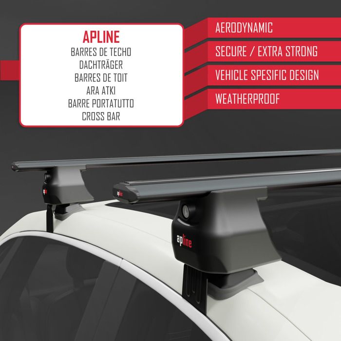 Barres De Toit ACE-2 Pour Smart #1 (2022-2025) - Porte-bagages Aluminium Noir (2 Barres)