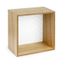 Brad Etagere Murale 25x25cm En Fibre Et Metal Blanc Naturel