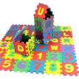 Tapis de jeu puzzle pour enfants - MAGIDEAL - Alphabets & Chiffres - Mousse EVA - Rouge-0