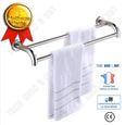 TD® Double serviette bar / salle de bain serviette bar / montage percé / porte-serviettes de tour multi-couche (taille: 60 cm)-0