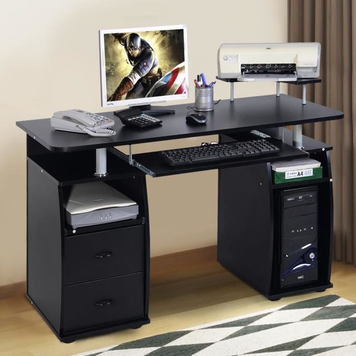 Bureau Informatique Meuble Bureau Pour Ordinateur Avec Tablette