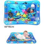 TALZOV Tapis Eau Bebe Eveil, Tapis Sensoriel Bébé pour tout-petits 66*46 cm, Cadeau Bebe Jouet Bebe 3 à 12 Mois, Bleu