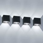 FELIXINJIANG Applique Murale Interieur LED 12W 4 Pack Étanche IP65 Angle de Faisceau réglable Aplique Mural Moderne Blanc Froid(Noire)