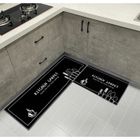 MOURSIIENY Lot de 2 tapis de cuisine lavables - 8 tapis antidérapants- Pour cuisine, salle à manger, 40 x 120 +40 x 60cm