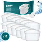 Cartouche filtrante - SILLAR - cartouche pour Brita - Lot of 12 - Remplacement pour Brita Maxtra, Style, Merella Cool, Mavea Elemari