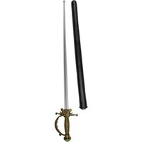 Epée de Mousquetaire - BOLAND - 65 cm - Or vieilli et noir - Accessoire de déguisement