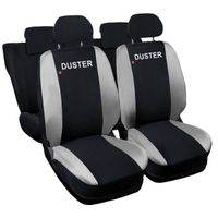 Lupex Shop Housses de siège auto compatibles pour Duster Noir Gris Clair