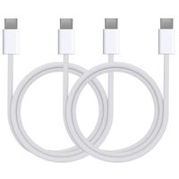 Lot 2 Cables USB-C USB-C pour iPhone 15 - 15 PLUS - 15 PRO - 15 PRO MAX - Câble nylon tressé 1 mètre Phonillico®