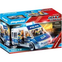PLAYMOBIL - Fourgon de police avec effets lumineux et sonores - Playmobil City Action - 52 pièces