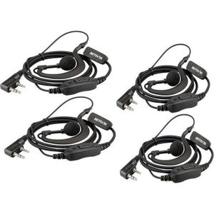Écouteur Talkie-Walkie C-Type Retevis RE3120 – PTT, Micro, Compatible RT24 RT622 Baofeng Kenwood 2 Pin