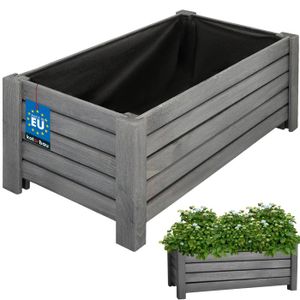 Lot De 6 Jardinières De Balcon 80 Cm Avec Soucoupes - Plastique Résistant UV - Anthracite - Design Moderne