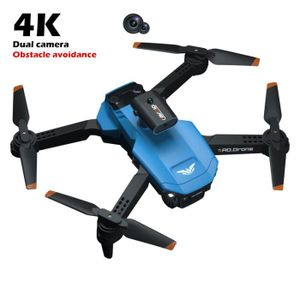 DRONE 4K double bleu-Mini Drone H106 4K quadrirotor avec