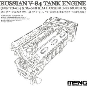 KIT MODÉLISME Kits De Modélisme Chars D assaut - Sps-028 Modèle 1 : 35 – Russe V-84 Tank Engine (pour Ts-028 Autres T-72 Modèles)