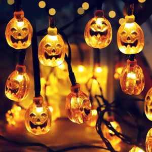 GUIRLANDE D'EXTÉRIEUR Guirlande Lumineuse Solaire - Halloween - Citrouil